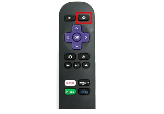 home button on your Roku Remote.
