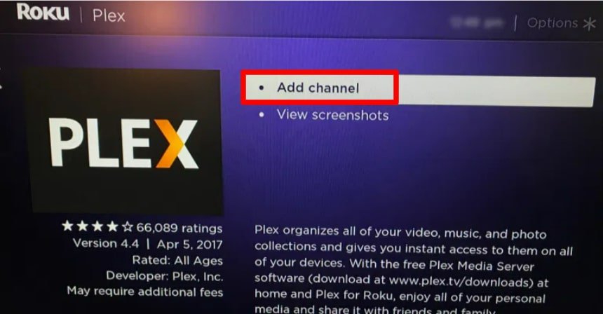 https plex tv link roku