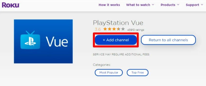 add playstation vue on roku	
