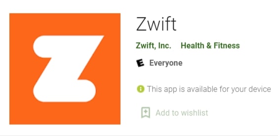 install Zwift app