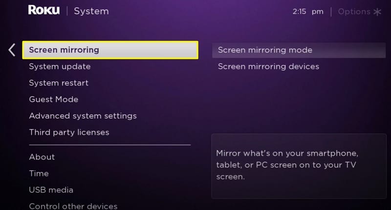 free roku screen mirroring