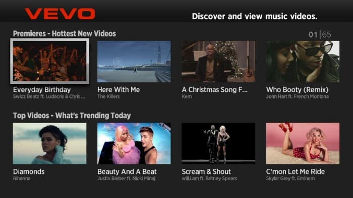 how to use vevo on roku