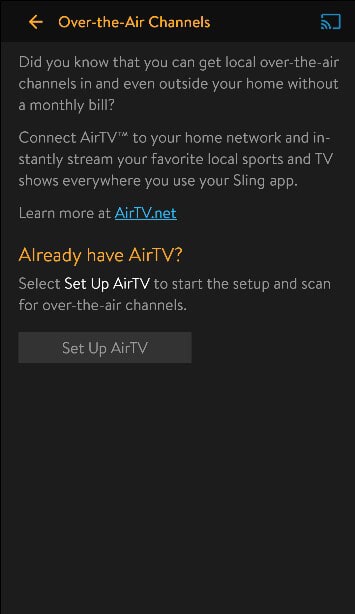 Set Up AirTV