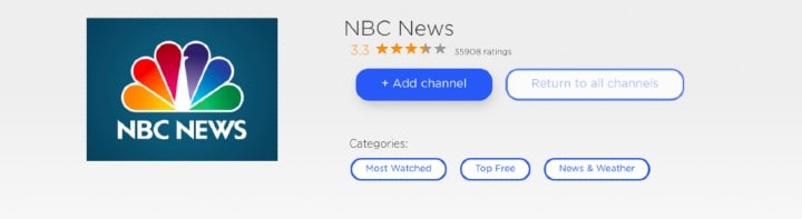 add nbc news to watch msnbc app on roku