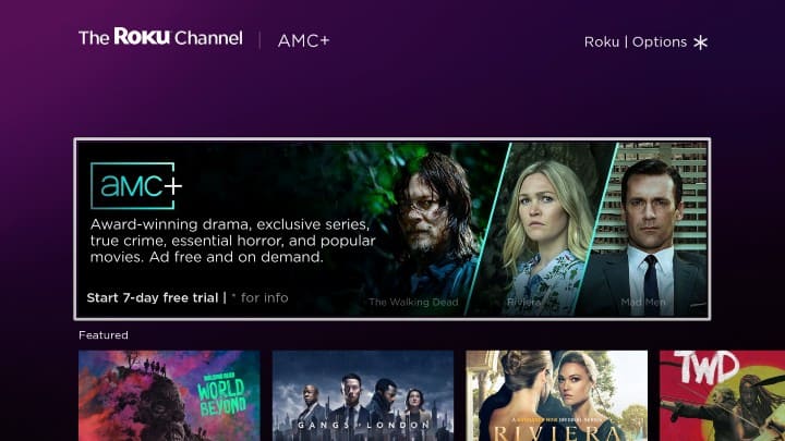 AMC premiere on Roku