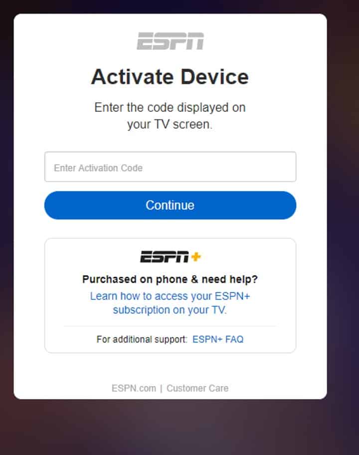 activate espn on roku