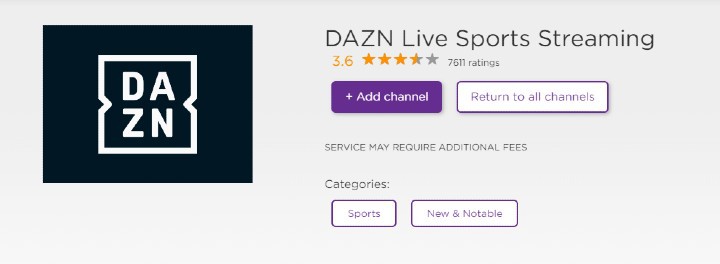 add dazn on roku