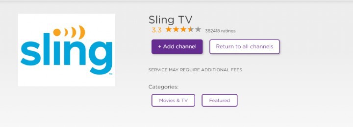  Add sling TV