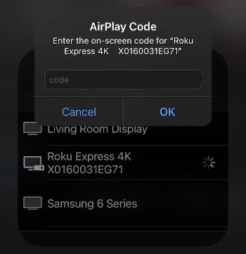 enter airplay code
