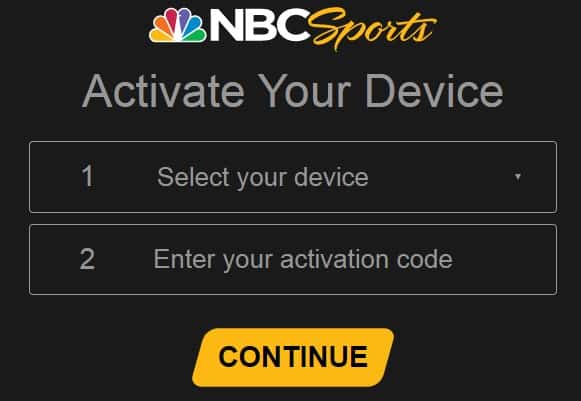 nbcsports activate roku