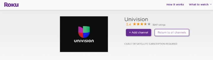 add univision channel