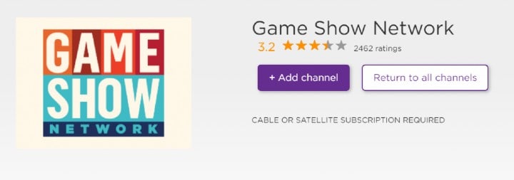 add game show network roku