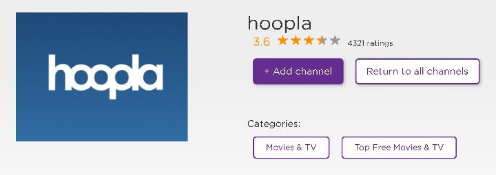 add hoopla channel on roku