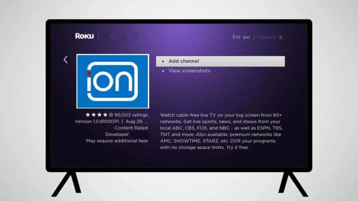 add ion tv on roku