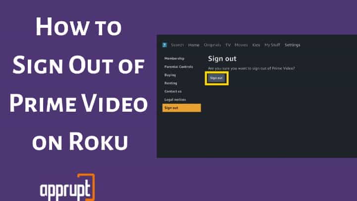 How to Sign Out of Prime Video on Tv Roku