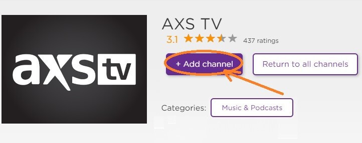 axs tv on roku