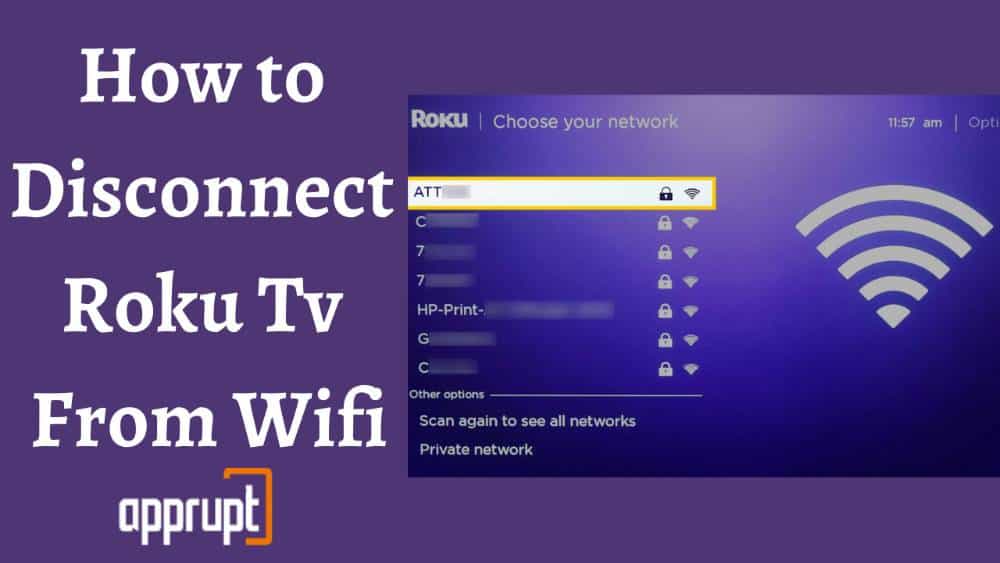 how to disconnect wifi from roku tv