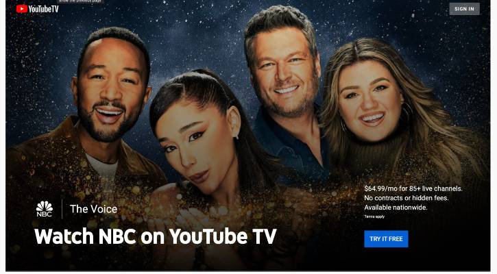 NBC on YouTube TV