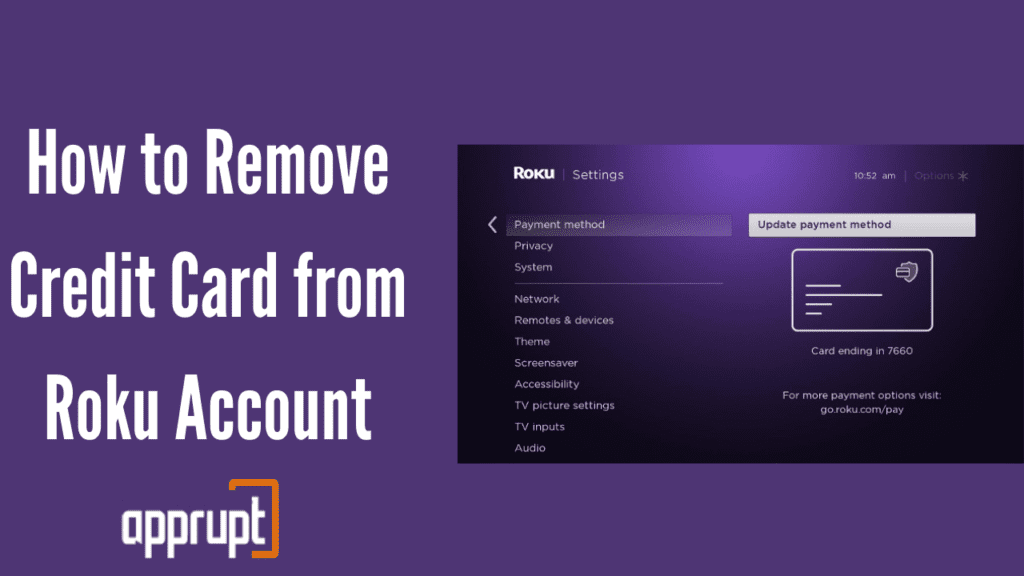 How to Remove Credit Card from Roku Account