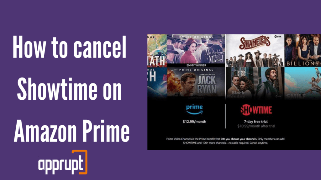 How to cancel Showtime on Amazon Prime