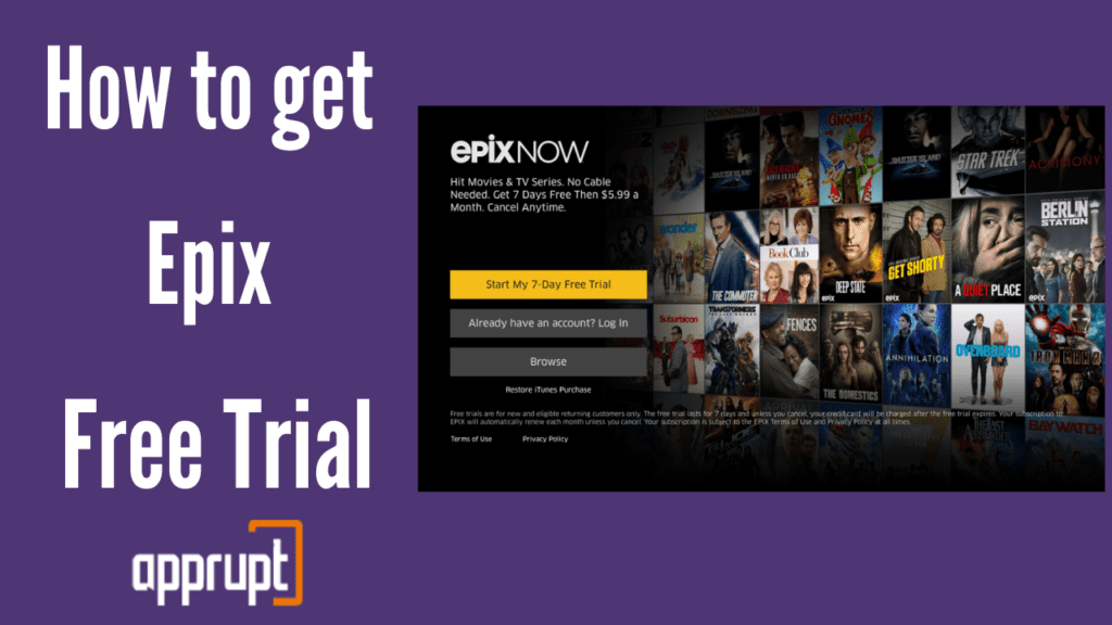 How to get Epix Free Trial